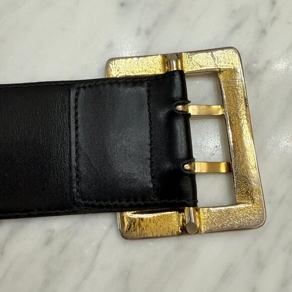 Celine Belt Black and Gold Size 85 - Picture 10 of 16
